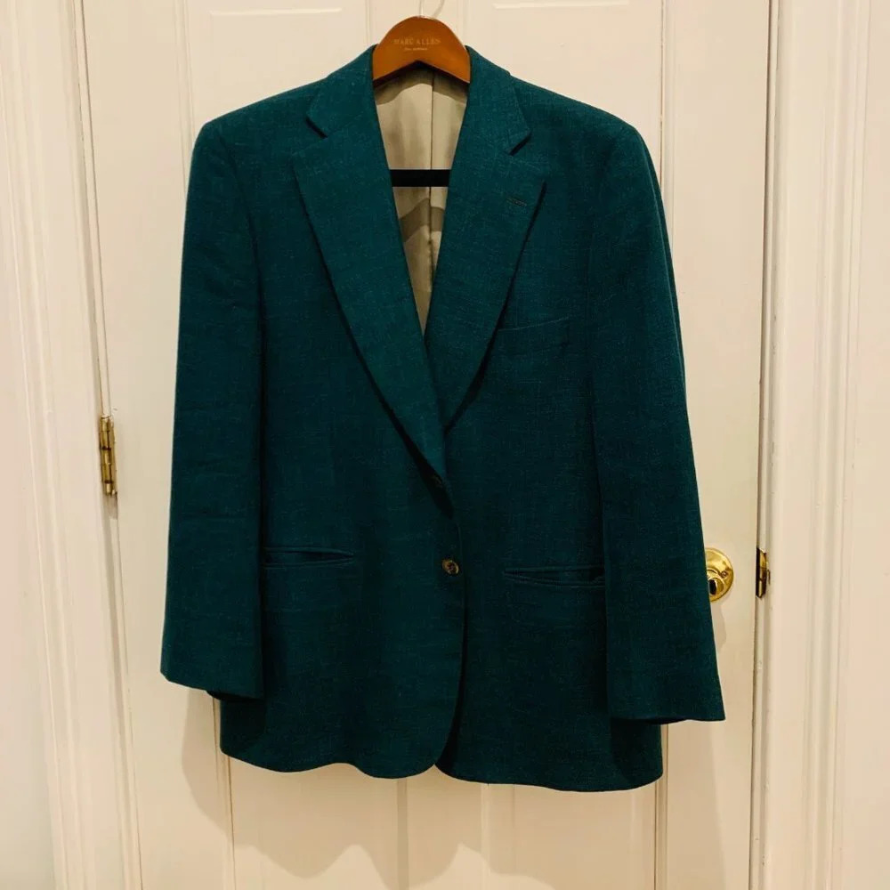 Paul Stuart Green Wool Suit Jacket Sport Coat Blazer Size 42 Short - Picture 2 of 16